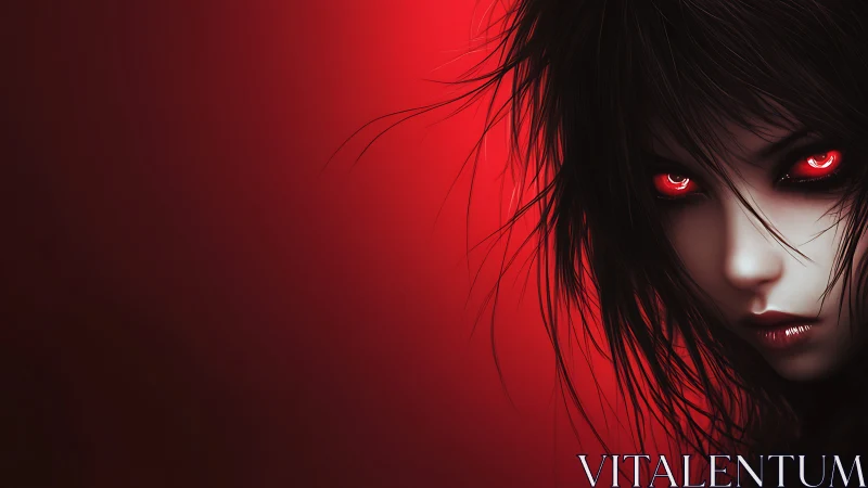 Heterochromatic red-iris portrait in extreme close-up lighting.