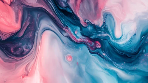 Cotton candy nebula currents swirl through liquid starlight.