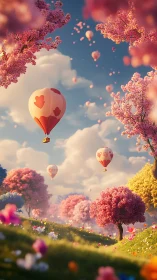 Heart-dappled balloons drift through cotton-candy spring skies
