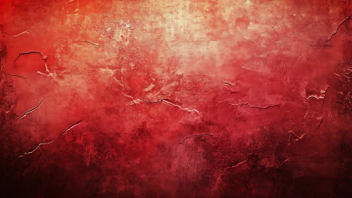 Warm textured red wall gently glows with rustic character