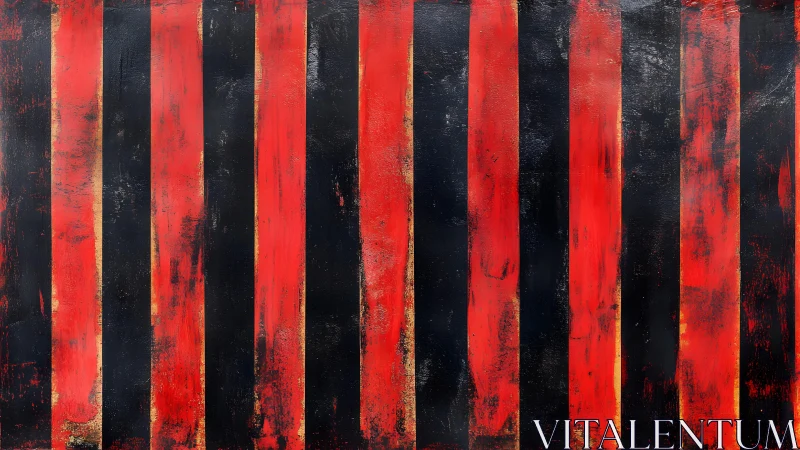 Bold red and black vertical stripes in grunge abstract style.