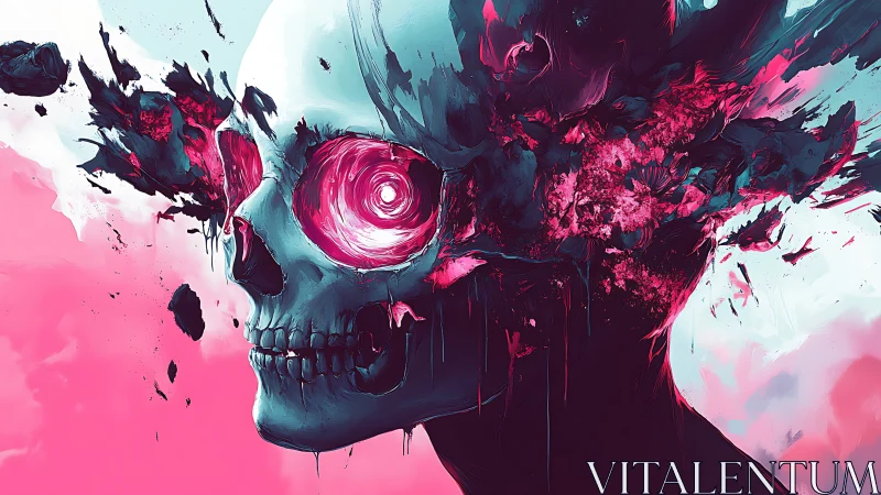 Skullstorm in Neon Bloom, mind blown in electric pinks.