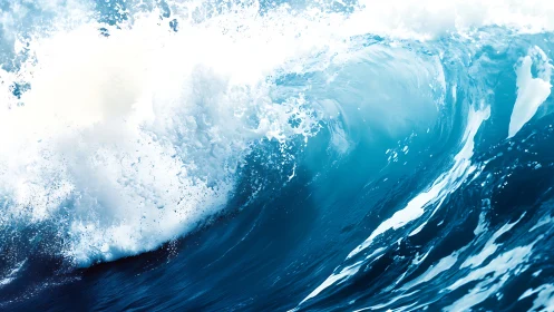 Rolling turquoise wave caught in a bright ocean rush.