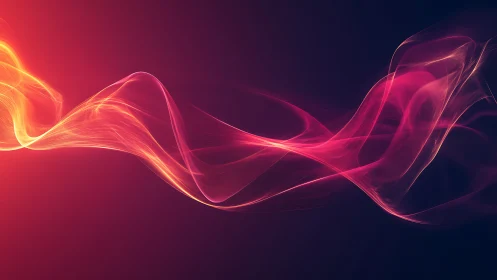 Solar ribbon jazz in neon rose and ember glow.