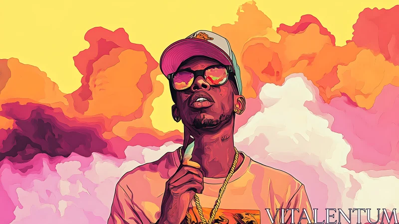 Sunlit swagger in bold neon clouds of color and cool.