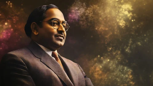 Stargazing scholar in amber galaxies of quiet resolve.