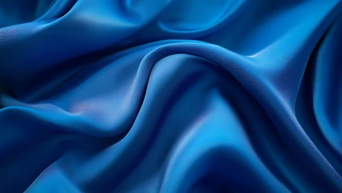 Cerulean silk waves curl into a luminous, liquid dream.