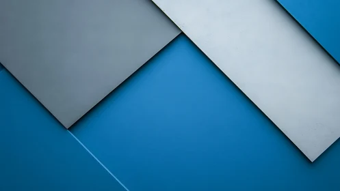 Soft blue geometric layers creating calm, modern balance.