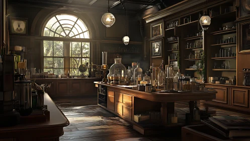 Sunlit vintage laboratory welcomes curious minds inside