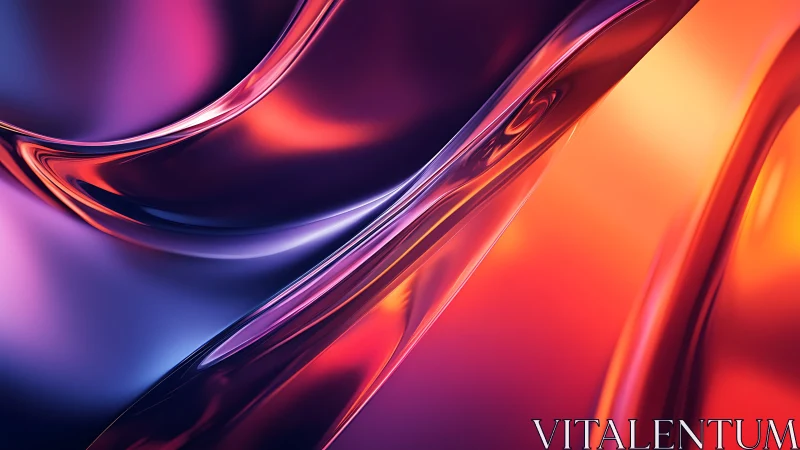 Liquid neon waves flow across a vibrant abstract horizon