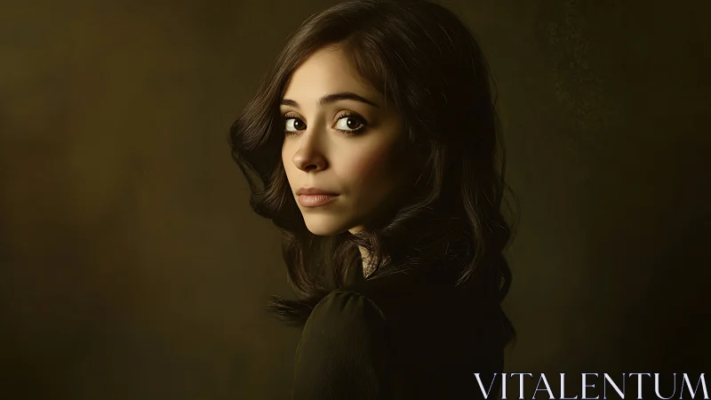 Softly lit female portrait in classic studio profile pose.
