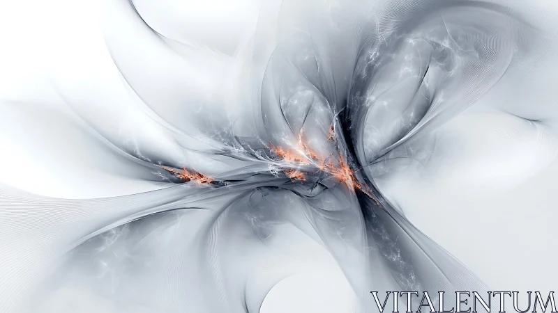 Ethereal fractal bloom with glowing ember core.