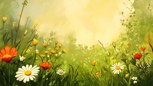 Wildflower Garden Dreams in Vibrant Bloom.