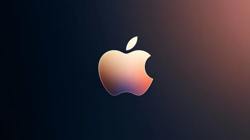 Apple Logo Gradient Design with Warm Glow.