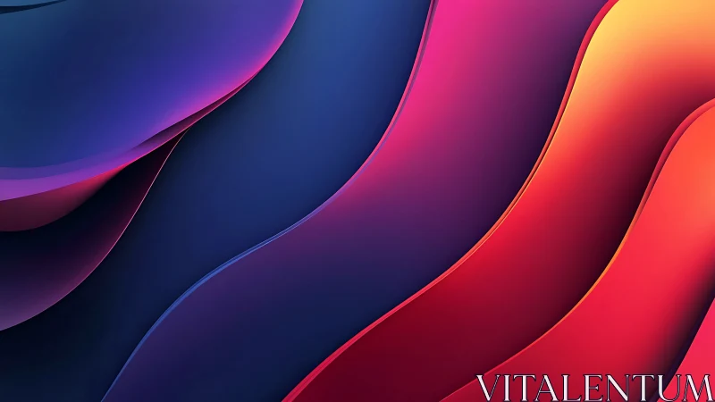 Neon satin waves drifting through midnight gradients.