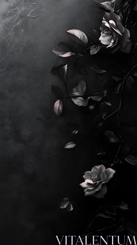 Nocturnal Blooms: Where Shadows Dance with Petal Light.