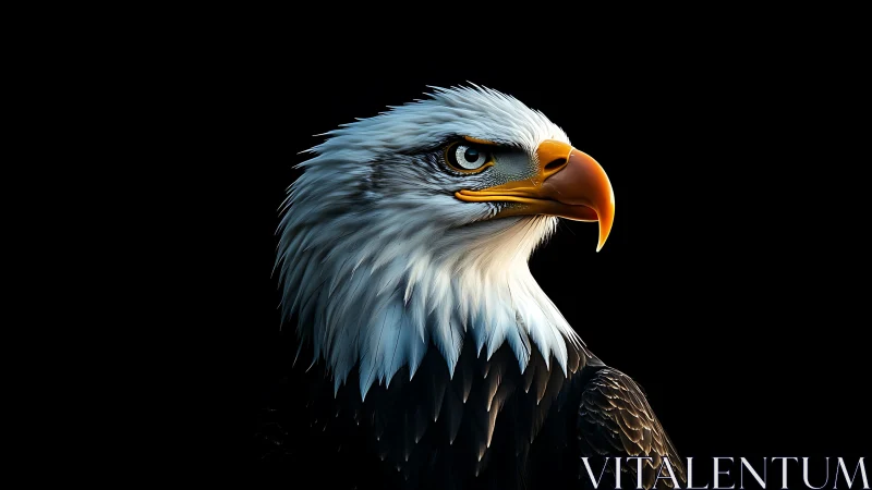 Majestic Bald Eagle Portrait in Hyper-Realistic Digital Art Style.