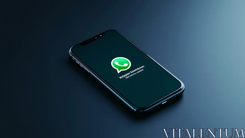 Smartphone Displaying WhatsApp Messaging Application Loading Screen