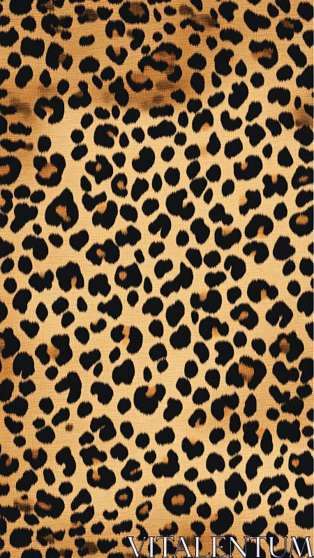 Wild leopard print tapestry with sunlit golden rosettes.