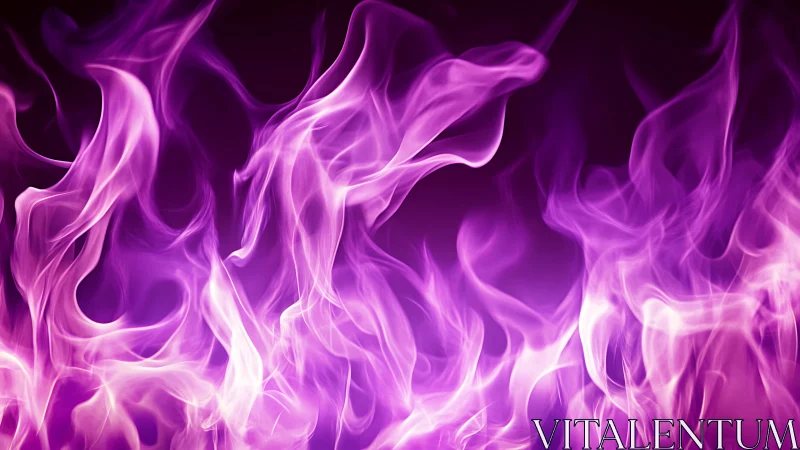 Vibrant Purple Flame Dynamics with Luminous Energy Flow