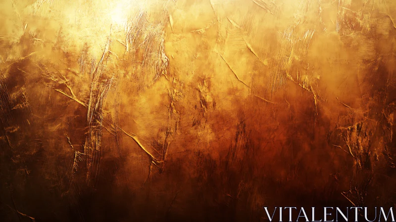 Molten gold drifts across a textured twilight wall of light