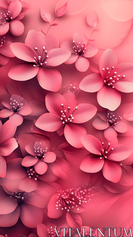 Multilayered Pink Floral Depth Field with Procedural Petal Geometry.