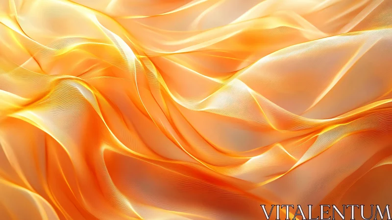 Golden satin waveforms in flowing abstract folds.