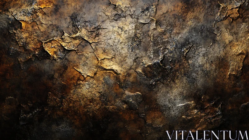 Weathered metal textures glowing with warm rustic charm.