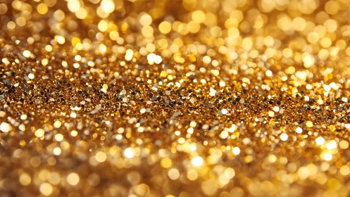 Golden glitter horizon glowing with tiny festive sparks.