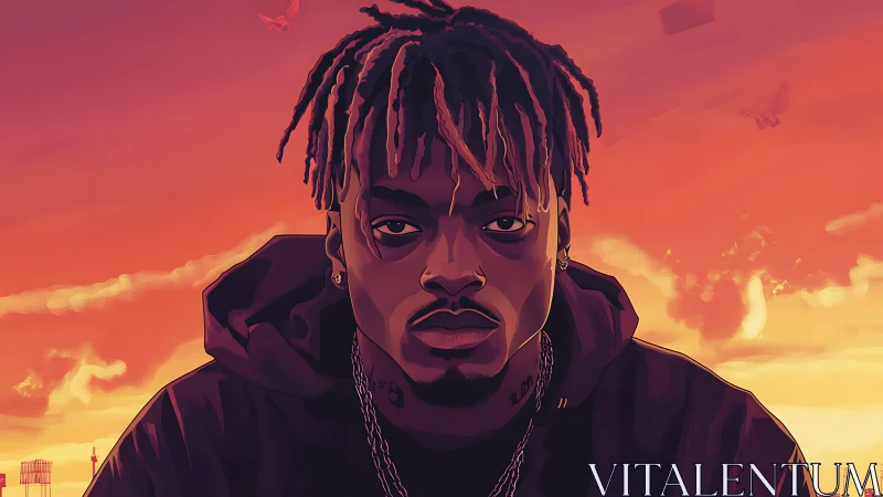 Sunset portrait glows with bold color and quiet emotion