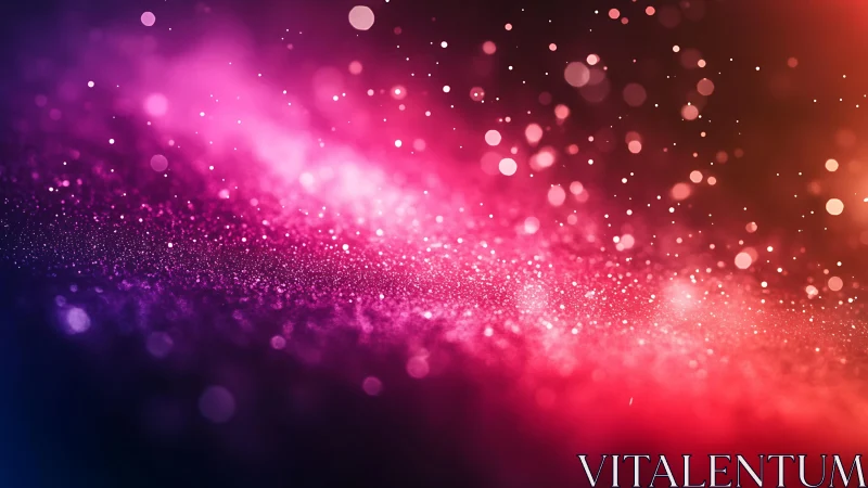 Vibrant Abstract Glitter Background with Pink and Purple Bokeh.