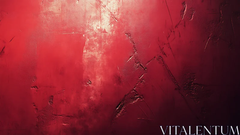 Crimson textured wall abstraction with directional light emphasis.