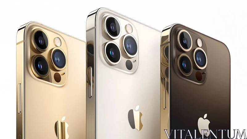 Three iPhone 13 Pro Models Display Premium Metallic Finishes.