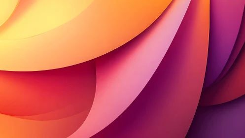 Sunset ribbons swirl into softly glowing digital waves