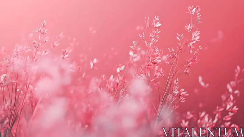 Delicate flowering plants with soft focus bokeh effect.