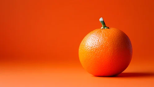 Bright, juicy orange resting in a sunlit, colorful glow.