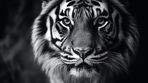Bold tiger portrait captures quiet strength in striking detail