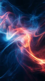 Celestial currents of fire and frost in swirling collision.