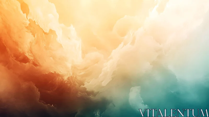 Luminous gradient cloudscape with warm to cool diffusion.