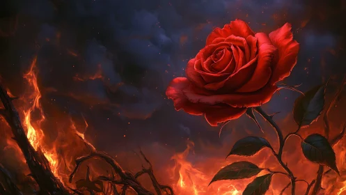 Chromatic Luminescent Rose: Volumetric Firelight Digital Rendering