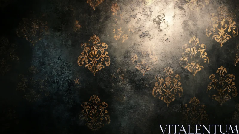 Oxidized damask wall with diffuse specular bloom illumination.