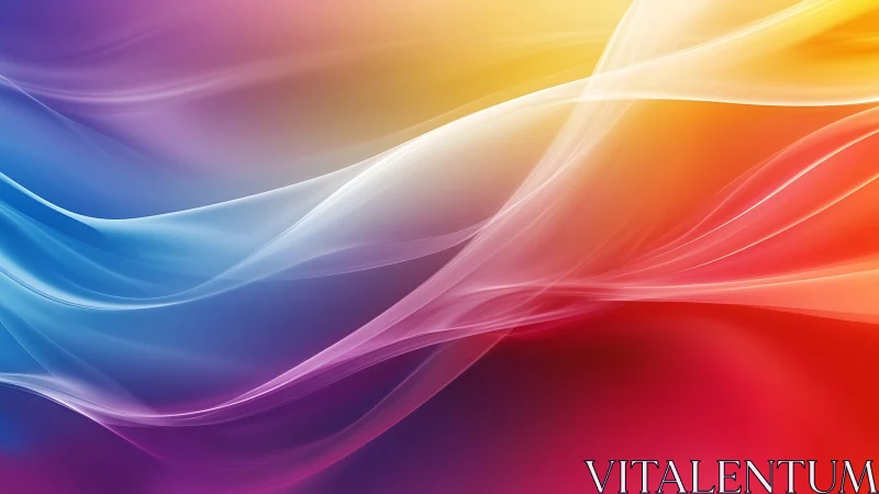 Color gradient background shows translucent flowing wave lines