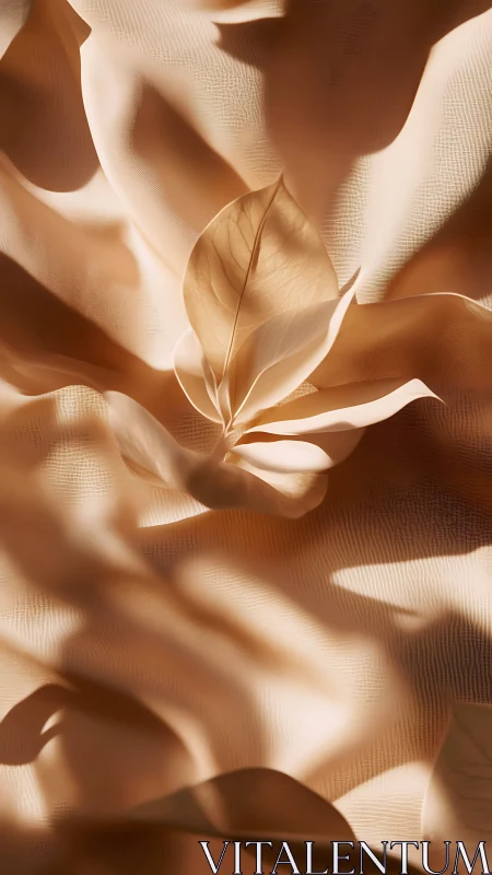 Soft petals and golden leaves in drifting afternoon light.