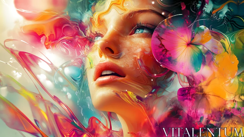 Chromatic daydream muse rising through liquid light. Period.