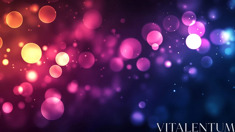 Vibrant abstract bokeh lights with colorful glowing circles.