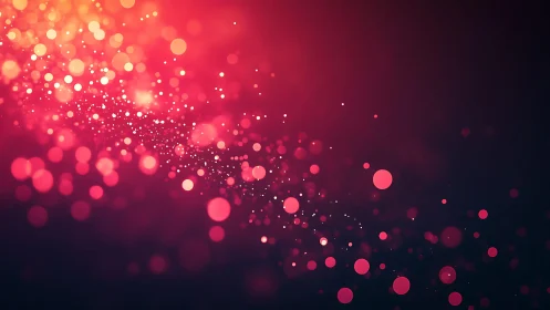 Vibrant pink and orange bokeh light background in abstract style.