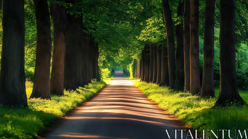 Ancient Cathedral of Trees: Light's Golden Symphony Through Time.