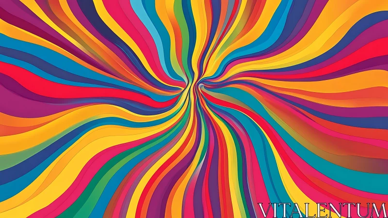 Colorful swirling ribbon vortex for playful happy energy.