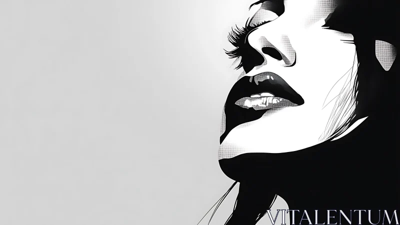 Bold monochrome portrait celebrates quiet confidence and allure