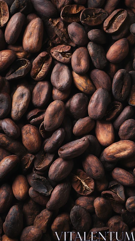 Rich cacao beans gathered in a cozy chocolate daydream.